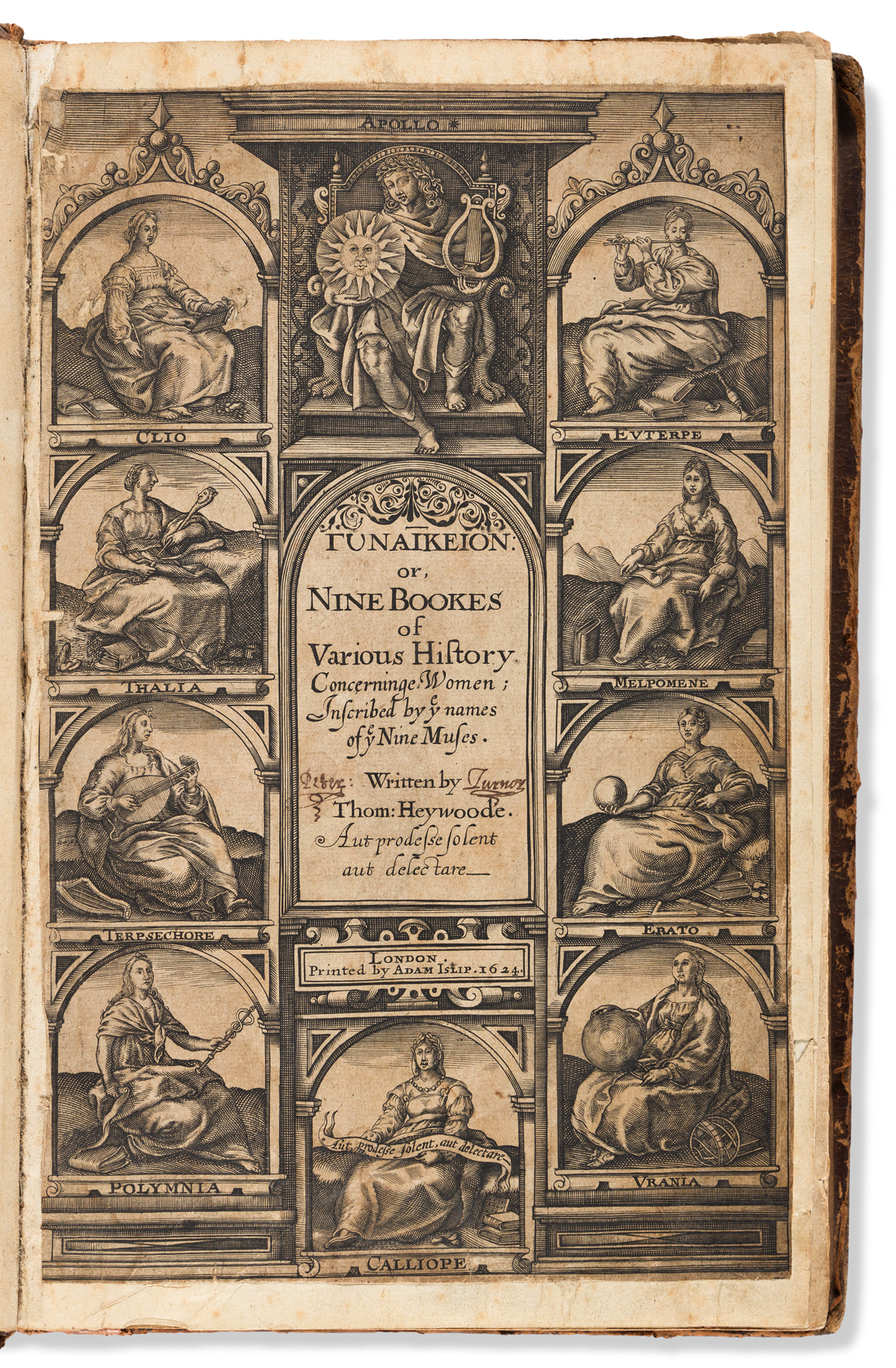 Heywood, Thomas (d. 1641) Gynaikeion: or, Nine Bookes of Various History Concerninge Women.